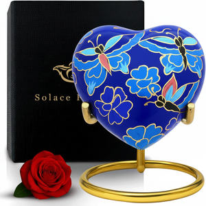 Urna pequeña para cenizas humanas Urna en forma de corazón para mujeres Urna de cremación en forma de corazón - Product Image 1