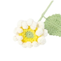 Bouquet de marguerites africaines 100% polyester, fleurs en tricot de laine, faites à la main, haute qualité, cadeau pour la fête des enseignants, mariage, crochet