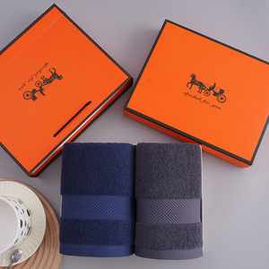 Bán buôn 120g dày tinh khiết bông sang trọng Khăn hộp quà tặng bao bì 100% bông rắn màu khăn đặt trong hộp quà tặng - Product Image 3