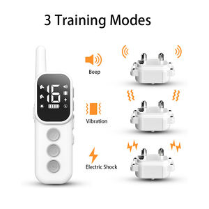 Fabrik preis <span class=keywords><strong>2</strong></span>-in-1 Anti-Bark-Kragen 1000ft Range Fernbedienung Wiederauf ladbar IP67 Wasserdicht> 20 Stunden Batterie Bark Control - Product Image 4