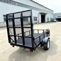 Remorque de transport ATV personnalisée 2x2m, capacité 500kg, chariot utilitaire tout-terrain à essieu unique avec rampe arrière pour le transport de quads