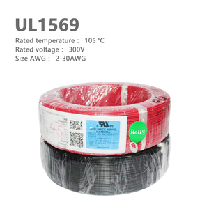 Buena calidad negro <span class=keywords><strong>blanco</strong></span> <span class=keywords><strong>rojo</strong></span> <span class=keywords><strong>amarillo</strong></span> azul gris violeta naranja colores UL1569 16AWG 300V de cobre estañado eléctrico Alambre de PVC <span class=keywords><strong>cable</strong></span> - Product Image 3