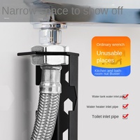 Nouvelle clé à évier multifonctionnelle OEM personnalisable, outil combiné pour l'installation de tuyaux d'eau et de vannes d'angle de salle de bain, fabriquée au Zhejiang