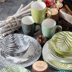 Nouvelle série de vaisselle à motifs d'animaux zèbre léopard tigre Ensemble de vaisselle de salle à manger à domicile Ensemble de vaisselle en céramique Assiettes Bols Tasses - Product Image 3