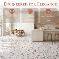Dalles de terrazzo en pierre artificielle épaisses et résistantes à l'usure, design moderne pour hôtel, villa, appartement, sol, escalier