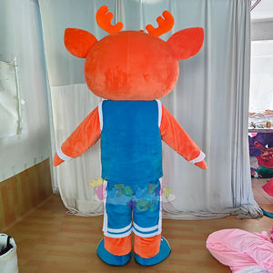 <span class=keywords><strong>Disfraz</strong></span> personalizado de Mascota de ciervo <span class=keywords><strong>rosa</strong></span>/naranja 1,7 m/1,8 m/1,9 m/2M lindo traje de ciervo de dibujos animados para evento Fiesta Navidad Carnaval - Product Image 6