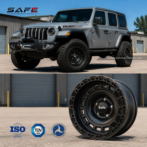 Rines Todoterreno Forjados con Acabado Mate Negro Simulado Beadlock, 17x9 18x9 Pulgadas, 5x127, <span class=keywords><strong>de</strong></span> Aleación, para <span class=keywords><strong>Jeep</strong></span> Wrangler <span class=keywords><strong>Rubicon</strong></span> 4x4 SUV - Product Image 1