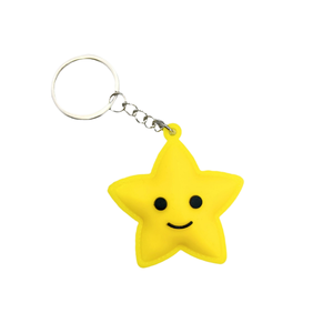 Porte-clés en PVC de la série Creative Sky, soleil, étoiles, lune, nuages, arc-en-ciel, pour poupée, cadeau de couple, porte-clés en silicone caoutchouc - Product Image 1