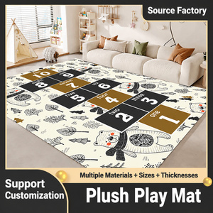 Tapis <span class=keywords><strong>de</strong></span> jeu interactif en polaire corail, motif dessin animé Hopscotch, lavable, rectangulaire, pour chambre, salon, bureau - Product Image 5