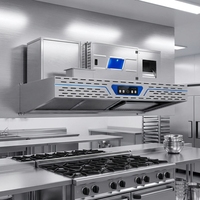 Système d'air frais en acier inoxydable 1200W, faible bruit, autonettoyant, sans conduit, avec épurateur de gaz pour cantine