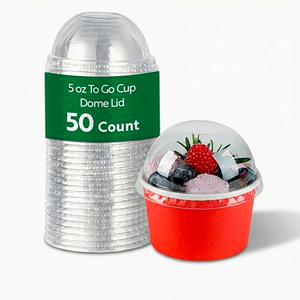 Vasos de Papel Desechables para Helado con Tapa de Papel, Impresión a Color Personalizada al por Mayor - Product Image 1