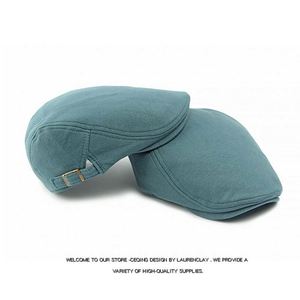 หมวกแบนสีทึบสำหรับฤดูใบไม้ผลิใหม่หมวกไอวี่แถบยางยืดและหัวเข็มขัดแบบวินเทจหมวกไอวี่มีจำหน่าย - Product Image 4