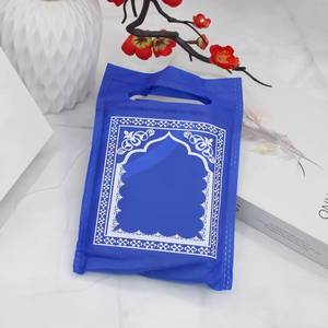 Dropshipping <b>Mini</b> Floral Prayer Islamic Muslim Worship Portable Pocket Compass Rug for Travel, Home, Camping, and Pilgrimage - Product Image 5