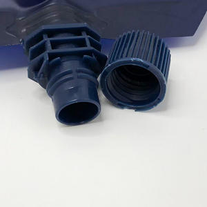 Bolsa de refuerzo lateral azul mate con logotipo personalizado, bolsa de plástico PE resistente a la corrosión, boquilla de pie, Unidad de 30mm para embalaje de crema de baño - Product Image 2