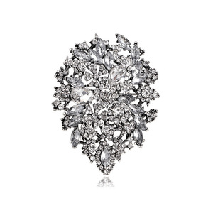 Broche Feminino Retrô Europeu e Americano com Cristais e Strass Exagerados, Acessório para Casaco e Terno, Presente para Festa - Product Image 6