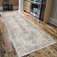 Tapis de couloir hypoallergénique léger antidérapant à faible peluchage fabriqué à la machine pour l'entrée, la décoration intérieure, tapis de prière lavable en machine