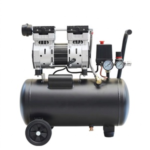 <span class=keywords><strong>Compresseur</strong></span> d'air portable silencieux <span class=keywords><strong>sans</strong></span> <span class=keywords><strong>huile</strong></span> 1HP 750W 220V à piston refroidi par air avec moteur et roulement, réservoir de <span class=keywords><strong>24L</strong></span>, 4.6CFM - Product Image 1