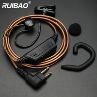 Écouteur pour talkie-walkie avec tube acoustique discret 2 broches et micro PTT pour radio bidirectionnelle Motorola, connecteur M