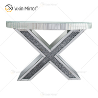 Table console avec miroir pour la maison, vente en gros, meubles de maison, tables console modernes en cristal concassé