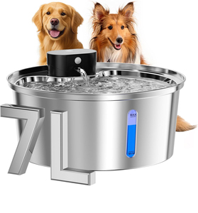 Nouvelle Fontaine à Eau Automatique Sans Fil pour Chat en Acier Inoxydable 3.2L/7L avec Détection par Capteur et Alimentation par Batterie 2025 - Product Image 1