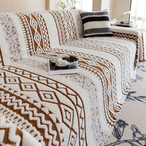 Funda de sofá de terciopelo Shu, estilo nórdico Retro bohemio, <span class=keywords><strong>textura</strong></span> geométrica, antideslizante, Universal, durante todo el año - Product Image 3