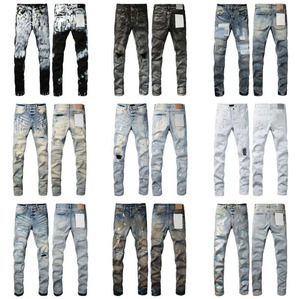 Fabricantes de Ropa de Mezclilla para Hombre, Jeans Personalizados en Blanco Crudo y Azul, Jeans Bordados para Hombre, Pantalones de Mezclilla Negros para Hombre - Product Image 2