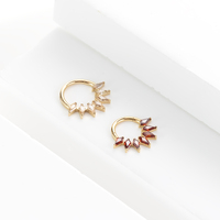 Calendo ASTM F136 Titane Anneau de piercing Daith, Clicker de nez articulé, Anneau de septum