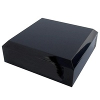 Supports d'exposition en acrylique transparent noir pour fossiles, coraux, géodes, roches, minéraux, agates, cristaux, objets de collection