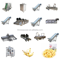 Automatische industriële productielijn voor plantainchips en bananenchips, inclusief snijmachine, te koop.