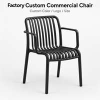 Chaises de restaurant en plastique modernes haut de gamme HONGYAN, durables, imperméables, écologiques, empilables, design commercial