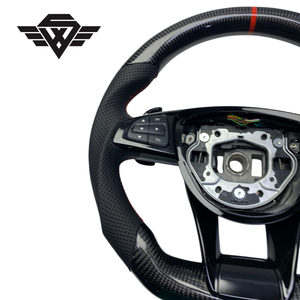 Volante Deportivo de Lujo Personalizado de Fibra de Carbono y Cuero para <span class=keywords><strong>Mercedes</strong></span> Benz Clase W205 B E G W223 809Y <span class=keywords><strong>Precio</strong></span> de Fábrica - Product Image 2