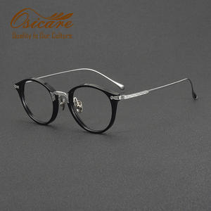 高級品質光学レンズ眼鏡、特注ロゴ入りレンズ、眼鏡、メガネ、アセテートチタン製眼鏡フレーム - Product Image 3