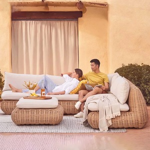 Ensemble de meubles de patio personnalisables résistant aux intempéries, en rotin imperméable, meubles de jardin en rotin, meubles d'extérieur en aluminium - Product Image 3