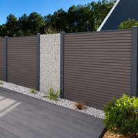 Panneau de clôture composite WPC pour extérieur, en bois-plastique, pour terrasse, cour, projets de cloisons décoratives