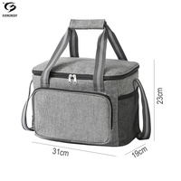 Sac isotherme pliable personnalisé, grand, durable, en tissu Oxford rayé, imperméable, avec isolation thermique, 15-35L, pour pique-nique en plein air