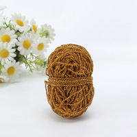Shiny Gold Silver 1mm 2mm Slub Yarn Handmade DIY Knitting Blended Yarn 20g Ball for Doll Hairpin Edge Embroidery for Hand