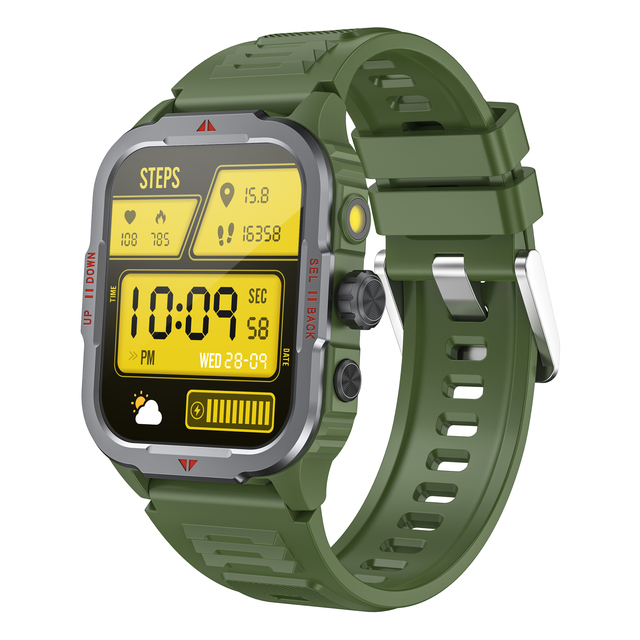 G129 Outdoor Smart Watch for Sport 1.85" BT Call Flashlight 123+ Exercise Modes 300mAH Health Monitoring Da Fit Smartwatch Watch