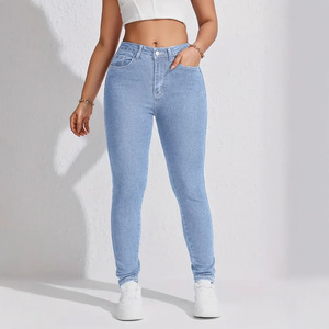 Jeans Ajustados Elásticos de Cintura Alta para Mujer, Cómodos y Transpirables, en Oferta - Product Image 1
