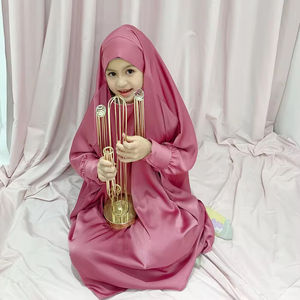 Abbigliamento islamico per ragazze all'ingrosso set abiti Abaya musulmani per bambini stile mediorientale e turco per gli Stati Uniti - Product Image 6