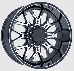 Roda tempa Offset negatif desain cekung Multi-Spoke untuk Pickup Jeep Alloy Rim untuk Dodge Ram 20 * 10J pelek roda 5x127 6x139.7