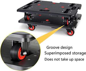Platform Dolly Hand Truck Splicing Cart Bewegende Behandeling Flatbed Dollies Met Draaibare Wielen Trekken Goederen Stom Draagbare <span class=keywords><strong>Trolley</strong></span> - Product Image 5