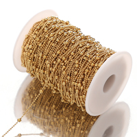 Chaîne à billes en acier inoxydable de 1,5 mm avec clip de 4 mm pour la fabrication de bracelets et colliers DIY