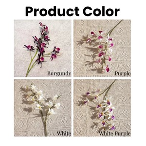 Orquídeas Dendrobium Personalizadas, Flores Artificiales de Tela de Seda de 90 cm, Orquídeas Artificiales Púrpuras para Decoración del Hogar y Bodas - Product Image 3