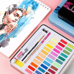 Vendita calda 36 colori tinta unita pittura ad acquerello Set <span class=keywords><strong>di</strong></span> <span class=keywords><strong>disegno</strong></span> da te all'ingrosso - Product Image 3