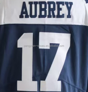 เสื้อเจอร์ซีย์อเมริกันฟุตบอลแบบเย็บตะเข็บลายกองทัพเรือออเบรย์ - Product Image 1