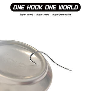 Anzuelos Individuales RYUSEN BARB SHANK <span class=keywords><strong>KONA</strong></span> H12801 Blancos, Dorados y Rojos, con Doble Espina, Púas, Mango Largo, Tipo Jig Circular, Anticorrosión - Product Image 6