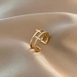 Nhẫn đôi zircon xoắn kiểu dáng cổ điển giá rẻ 422, thời trang thanh lịch, trang sức cưới dành cho nữ, quà tặng nữ, quà tặng cho các cô gái - Product Image 4