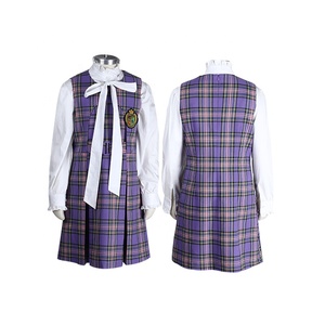 Primary School Children's Eco-friendly Anti-pilling School Uniform <strong>Blazer</strong> <strong>Set</strong> Shirt Plaid <strong>Skirt</strong> for Girls - Product Image 4