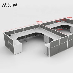 Muebles <span class=keywords><strong>para</strong></span> espacios de trabajo M & W <span class=keywords><strong>Panel</strong></span> de madera <span class=keywords><strong>perforado</strong></span> Estación DE TRABAJO Partición modular Cubículo de oficina - Product Image 4