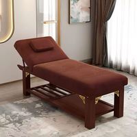 Table de massage portable moderne et réglable en bois pour hôpital, spa, salon de beauté, salon de massage, haute densité, pour salon et hôtel